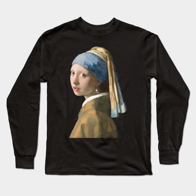 Girl with a pearl earring Long Sleeve T-Shirt by EmeraldWasp